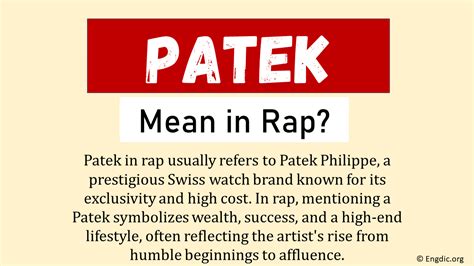 what does patek mean rap